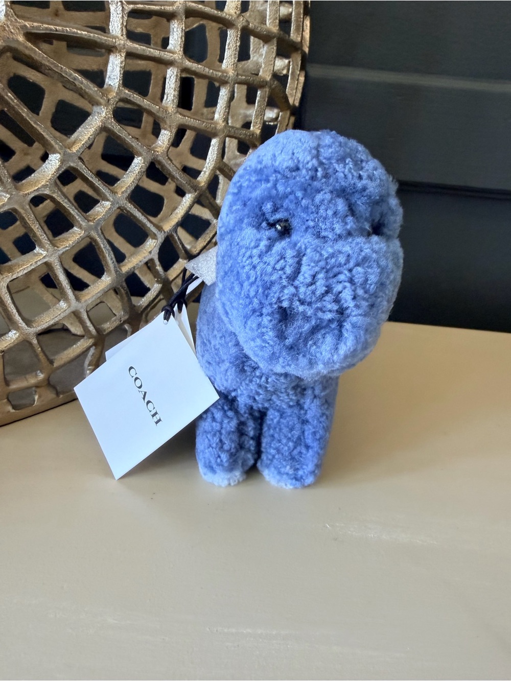 Coach Buddy Dinosaur Bag Charm In Shearling | Rexy 10th Birthday | NWT - Picture 5 of 5
